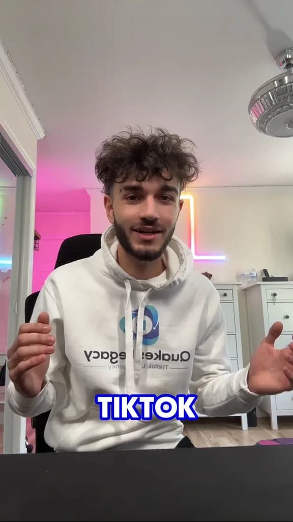 TikTok video thumbnail showing QuakesLegacy team member explaining TikTok Live features
